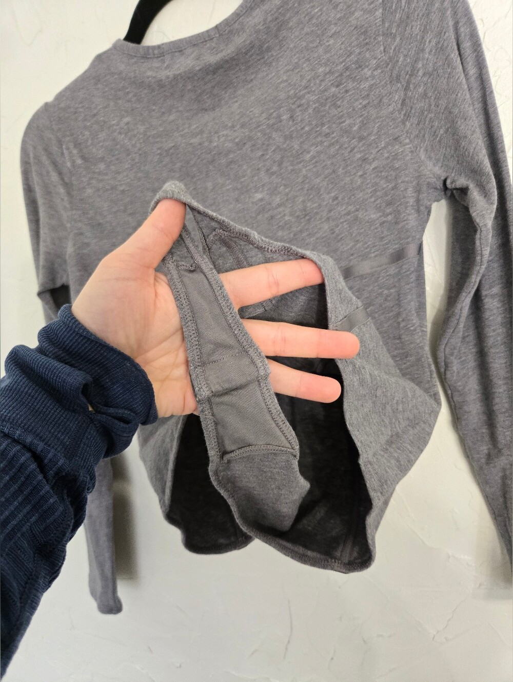 Fleur Du Mal Gray Cotton Long Sleeve Bustier Bodysuit, M - Picture 6 of 9